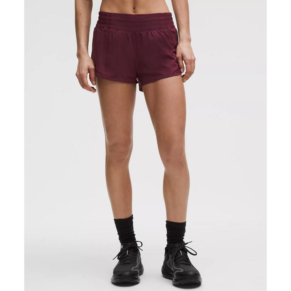 Hotty Hot High-Rise Lined Short 2.5" - Cassis